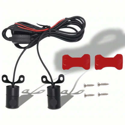 Angel wing light projector kit for motorcycles